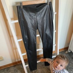 Black pleather leggings- baby not for sale ☺️